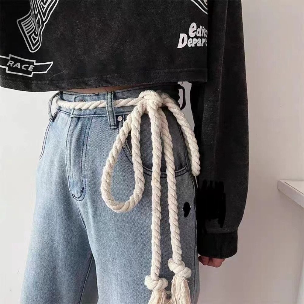 Off White Belt - Women Man Luxury Design Thick Rope