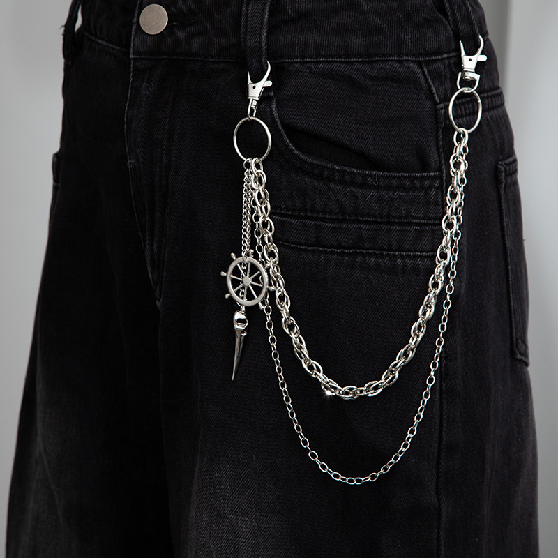 Off White Belt - 1Pc punk style halloween goth dark