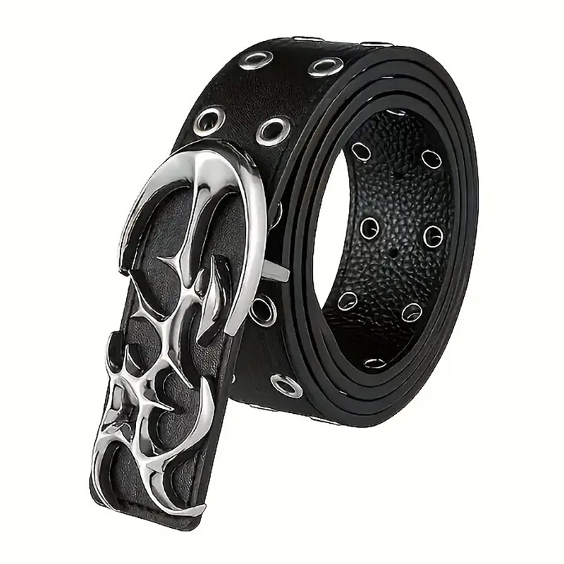 Off White Belt - New Stylish Y2K Hollow PU Leather