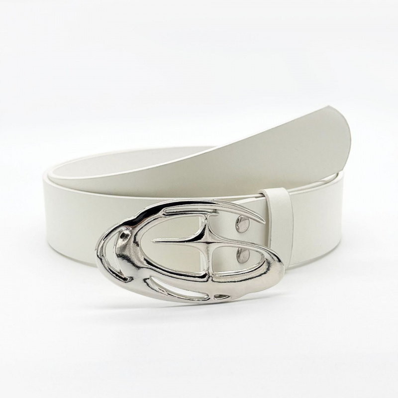 2025 Y2K Punk Hollow Waist Fak - Off White Belt 评论和价格