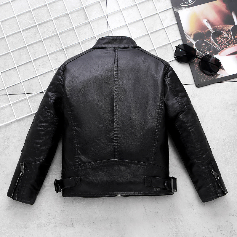 Boys Motorcycle Pu Leather Wat - Streetwear Brand Logo Design 评论和价格