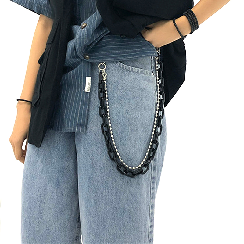 Removable Punk Waist Chain Bel - Off White Belt 评论和价格
