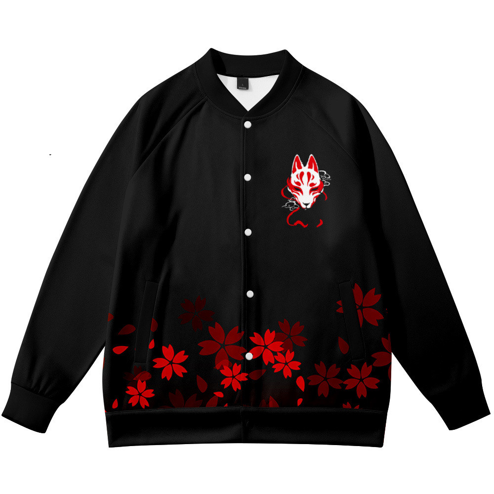 Coats Anime Flower Fox 3D Prin - Streetwear Brand With Flowers 评论和价格