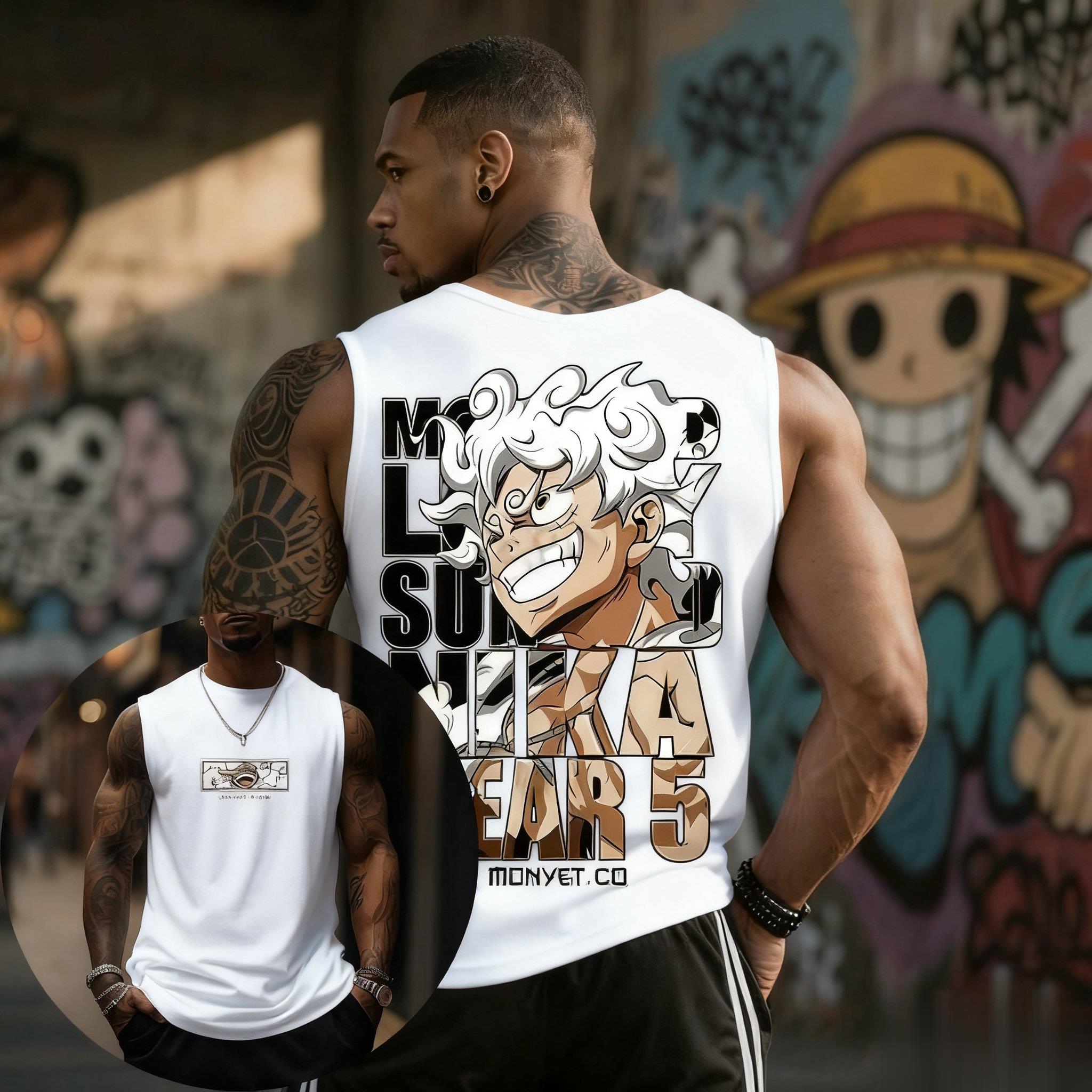One Piece Luffy Gear 5 Tank To - Cap Streetwear Brand 评论和价格